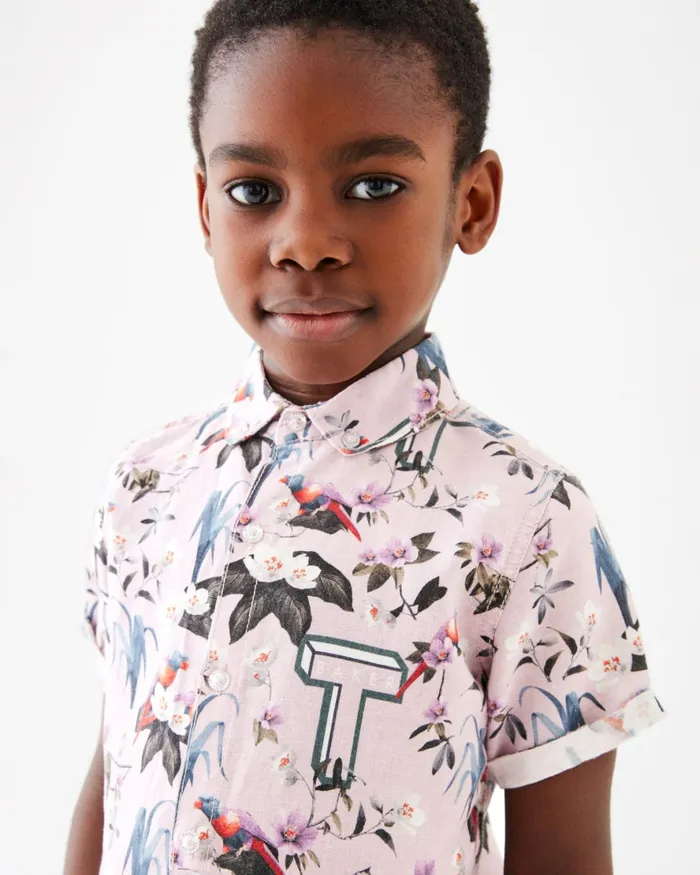 Kids MALCOLM 8211 Printed Shirt And Chino Shorts Set Navy Ted Baker Sets and Outfits Kids MALCOLM 8211 Printed Shirt And Chino Shorts Set Navy Ted Baker Sets and Outfits