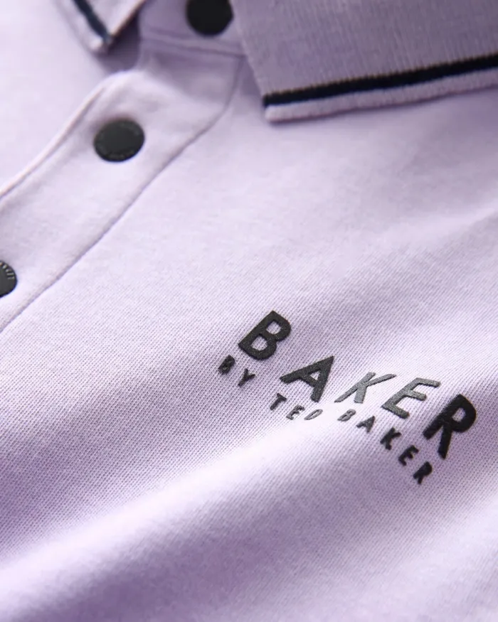 Kids PITMAN 8211 Gradient Cotton Polo Shirt Purple Ted Baker Tops