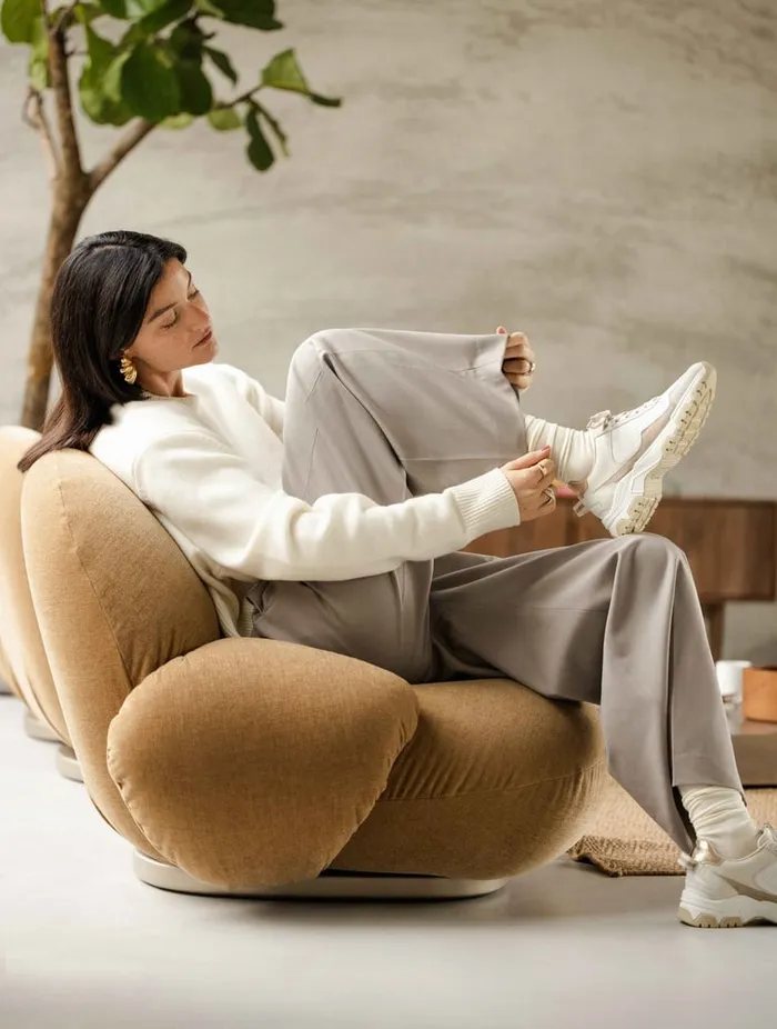 Kiwa White and Papyrus Women Bobbies Sneakers Kiwa White and Papyrus Women Bobbies Sneakers