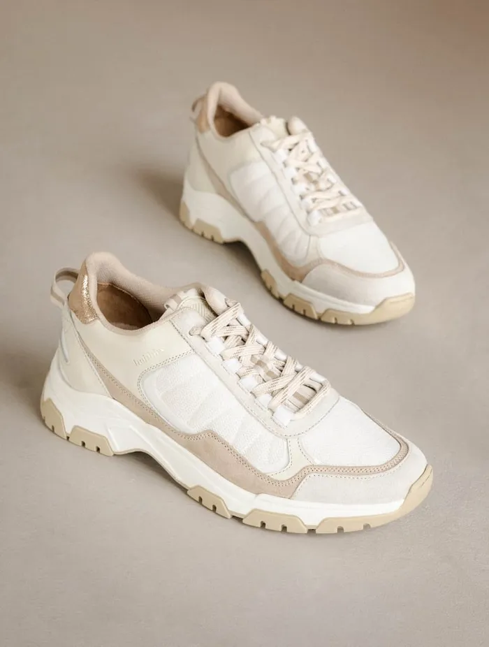 Kiwa White and Papyrus Women Bobbies Sneakers Kiwa White and Papyrus Women Bobbies Sneakers