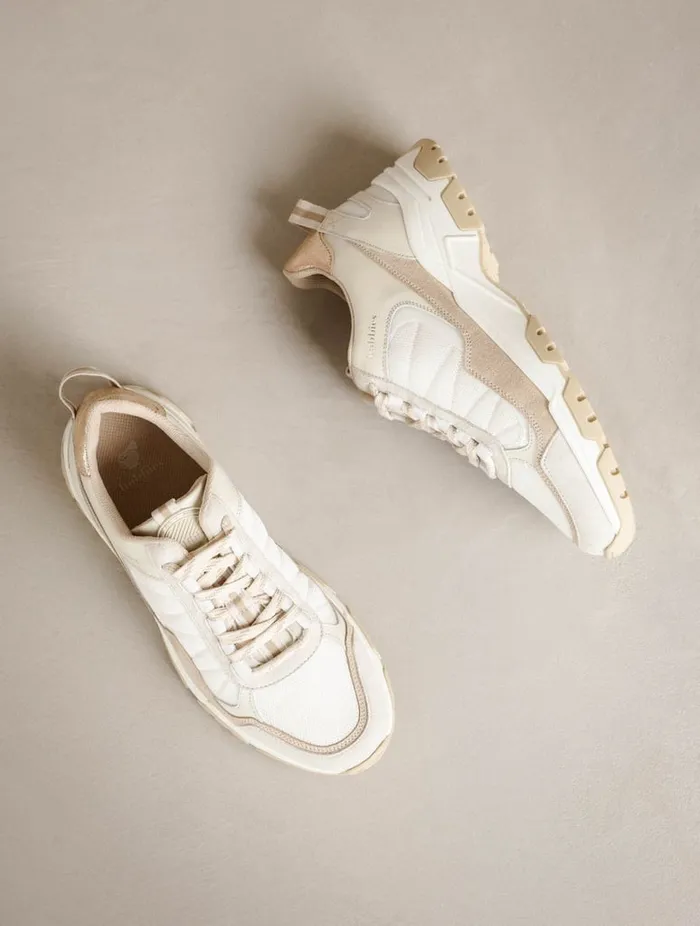 Kiwa White and Papyrus Women Bobbies Sneakers Kiwa White and Papyrus Women Bobbies Sneakers