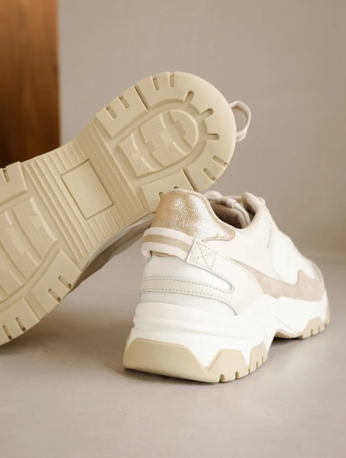 Kiwa White and Papyrus Women Bobbies Sneakers Kiwa White and Papyrus Women Bobbies Sneakers