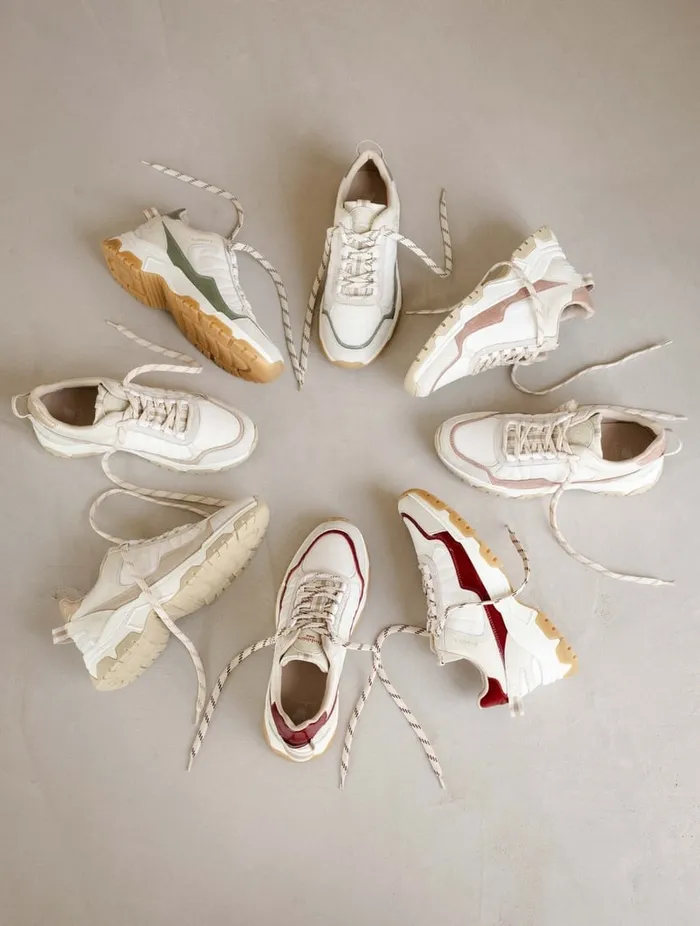 Kiwa White and Papyrus Women Bobbies Sneakers Kiwa White and Papyrus Women Bobbies Sneakers
