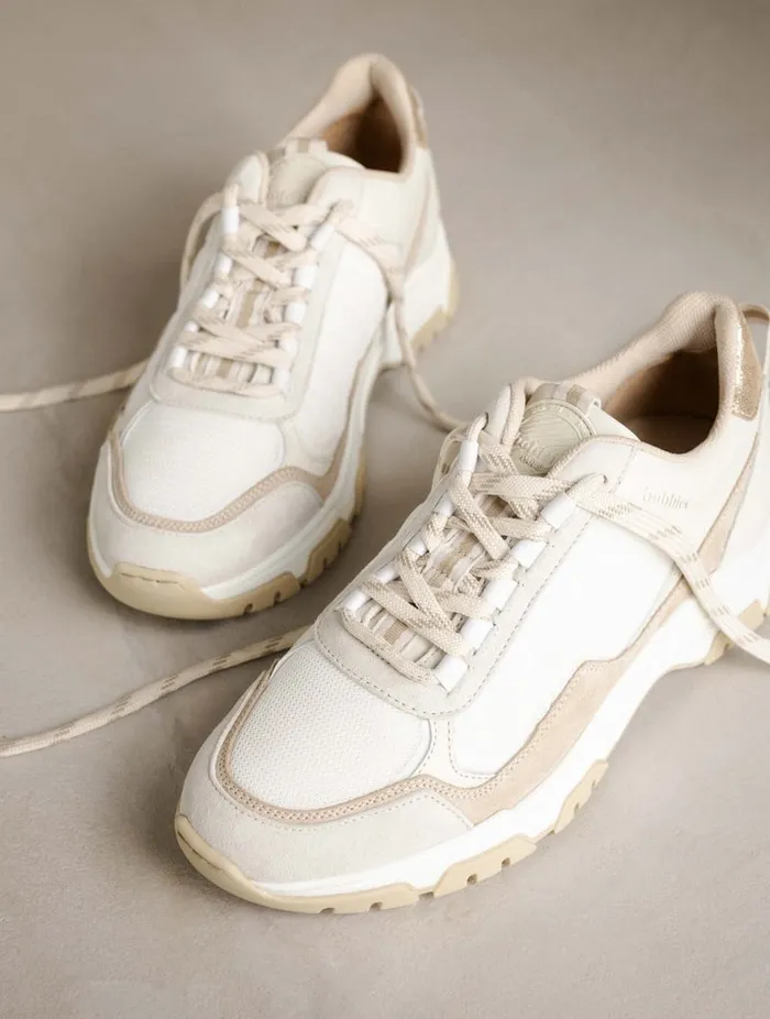 Kiwa White and Papyrus Women Bobbies Sneakers Kiwa White and Papyrus Women Bobbies Sneakers