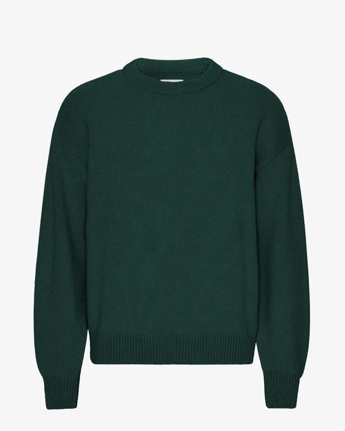 Knit Sweaters Colorfulstandard Men Oversized Merino Wool Crew 8211 Emerald Green
