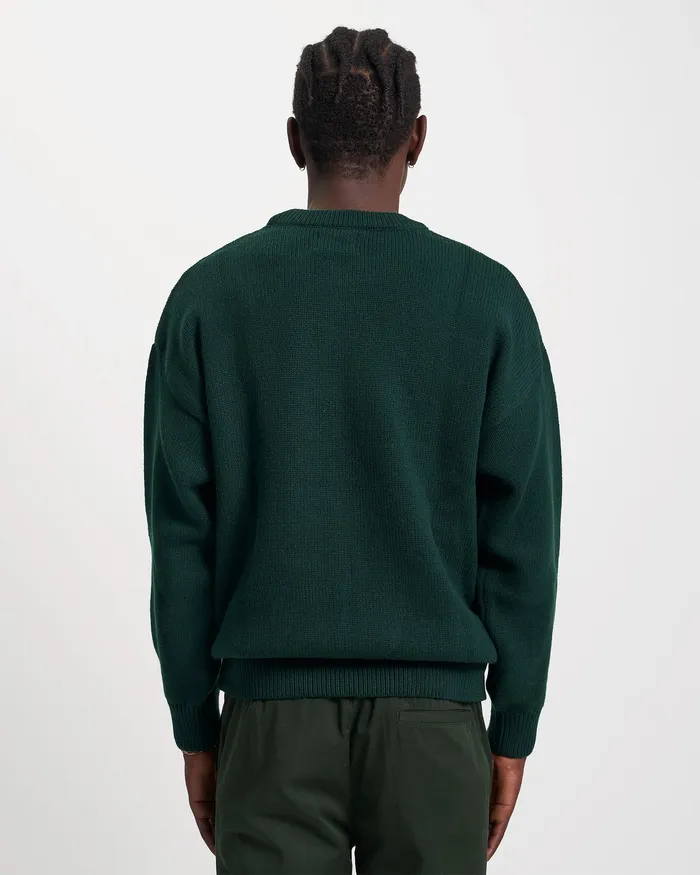 Knit Sweaters Colorfulstandard Men Oversized Merino Wool Crew 8211 Emerald Green