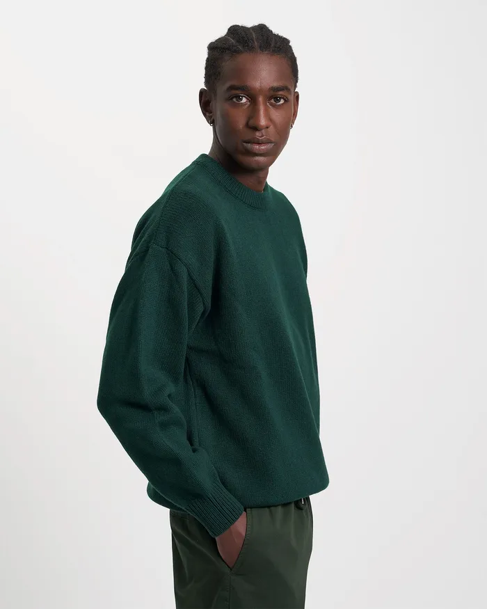 Knit Sweaters Colorfulstandard Men Oversized Merino Wool Crew 8211 Emerald Green
