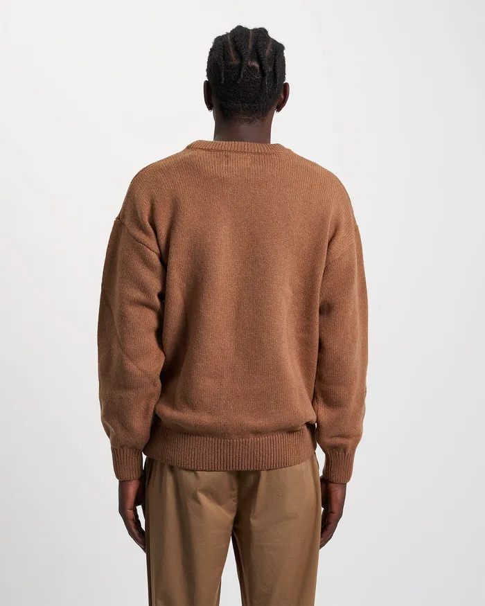 Knit Sweaters Colorfulstandard Men Oversized Merino Wool Crew 8211 Oxblood Red