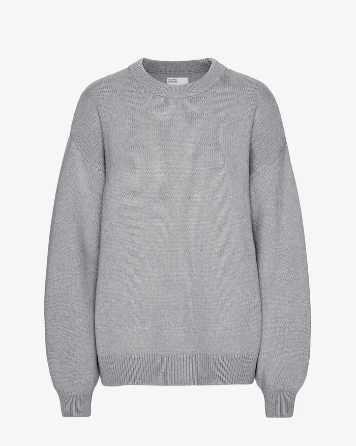 Knit Sweaters Colorfulstandard Women Oversized Merino Wool Crew 8211 Heather Grey