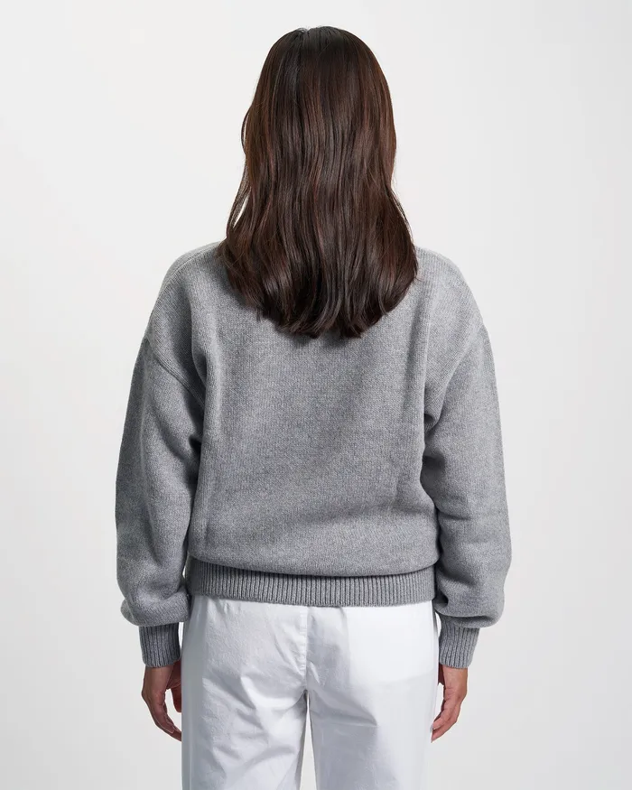 Knit Sweaters Colorfulstandard Women Oversized Merino Wool Crew 8211 Heather Grey