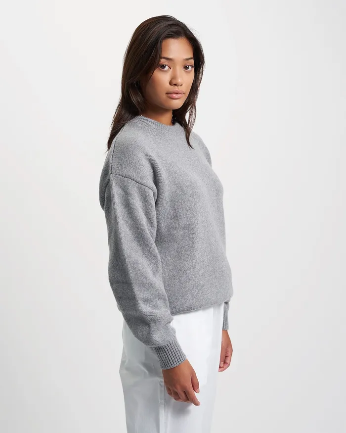 Knit Sweaters Colorfulstandard Women Oversized Merino Wool Crew 8211 Heather Grey