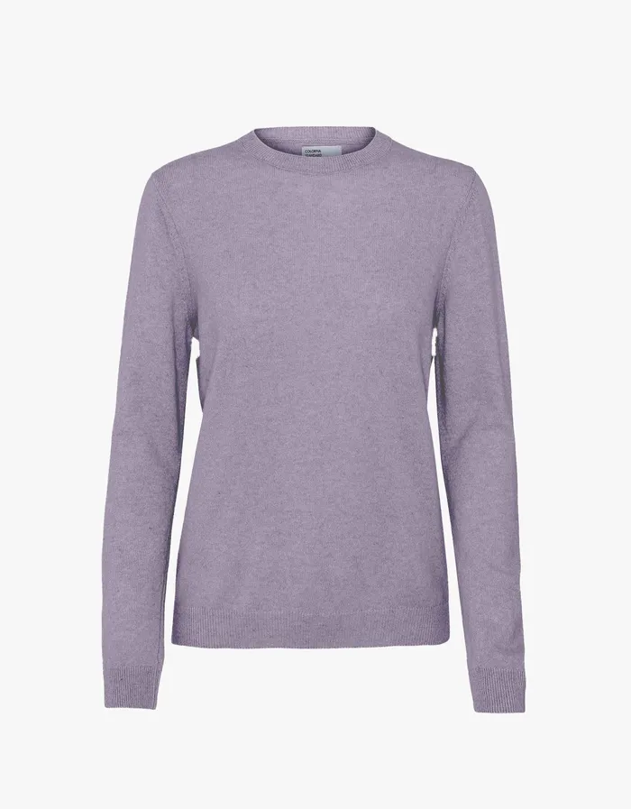 Knit Sweaters Women Women Light Merino Wool Crew 8211 Purple Haze Colorfulstandard