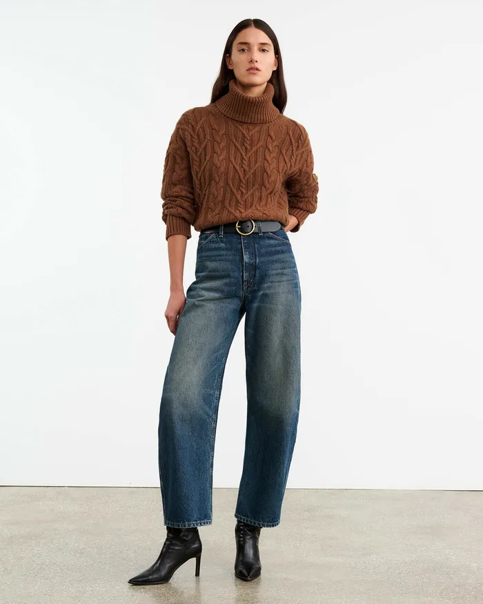Knits and Sweaters Nili Lotan Women GIGI CASHMERE TURTLENECK SWEATER Coffee
