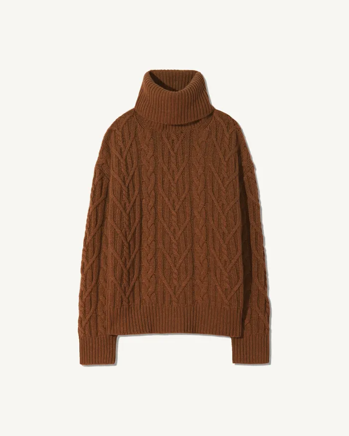 Knits and Sweaters Nili Lotan Women GIGI CASHMERE TURTLENECK SWEATER Coffee