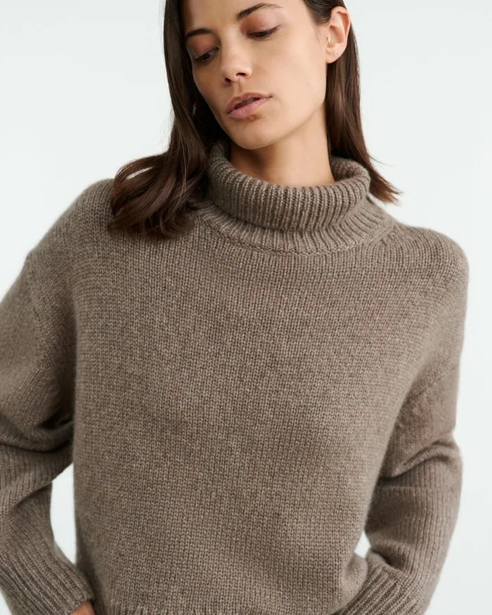 Knits and Sweaters Nili Lotan Women TABITHA CASHMERE SWEATER Redwood Melange