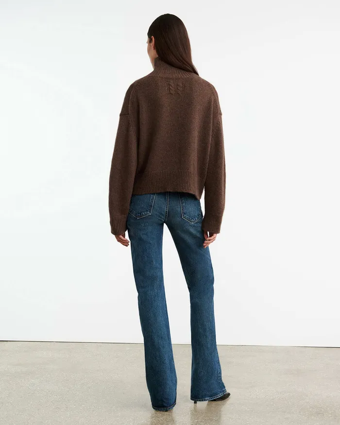 Knits and Sweaters Nili Lotan Women TABITHA CASHMERE SWEATER Redwood Melange