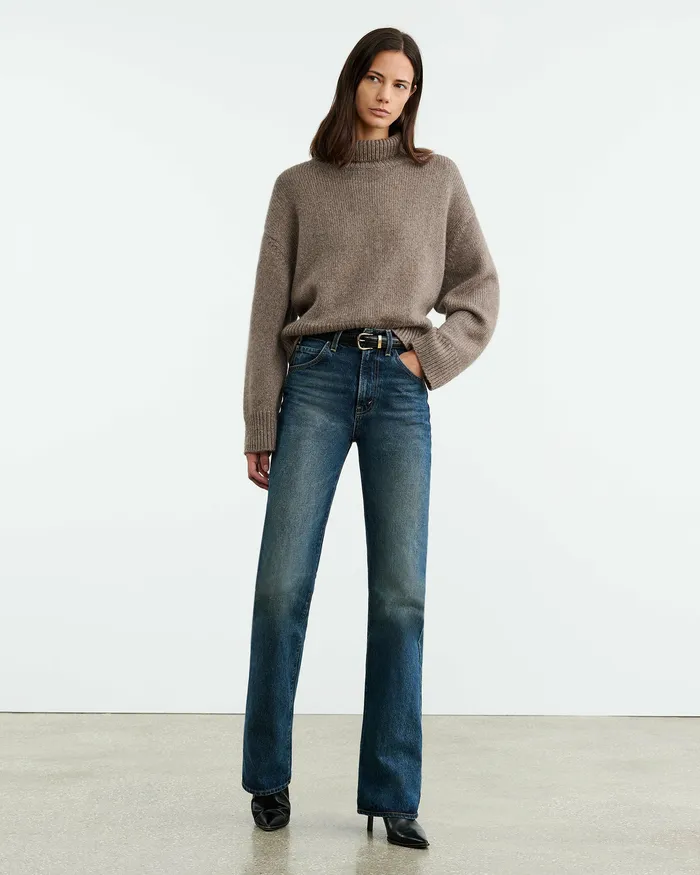 Knits and Sweaters Nili Lotan Women TABITHA CASHMERE SWEATER Redwood Melange