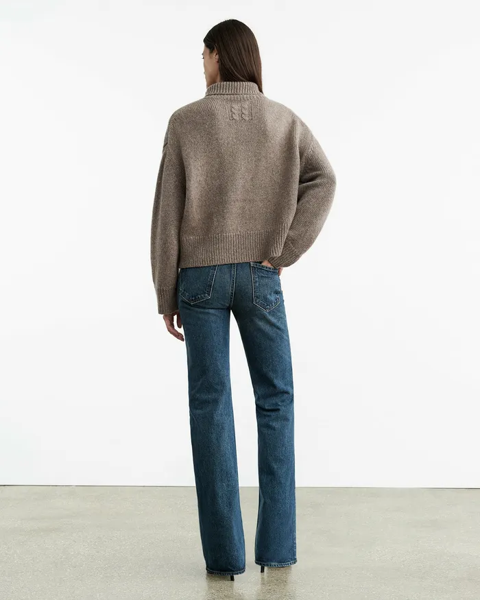 Knits and Sweaters Nili Lotan Women TABITHA CASHMERE SWEATER Redwood Melange