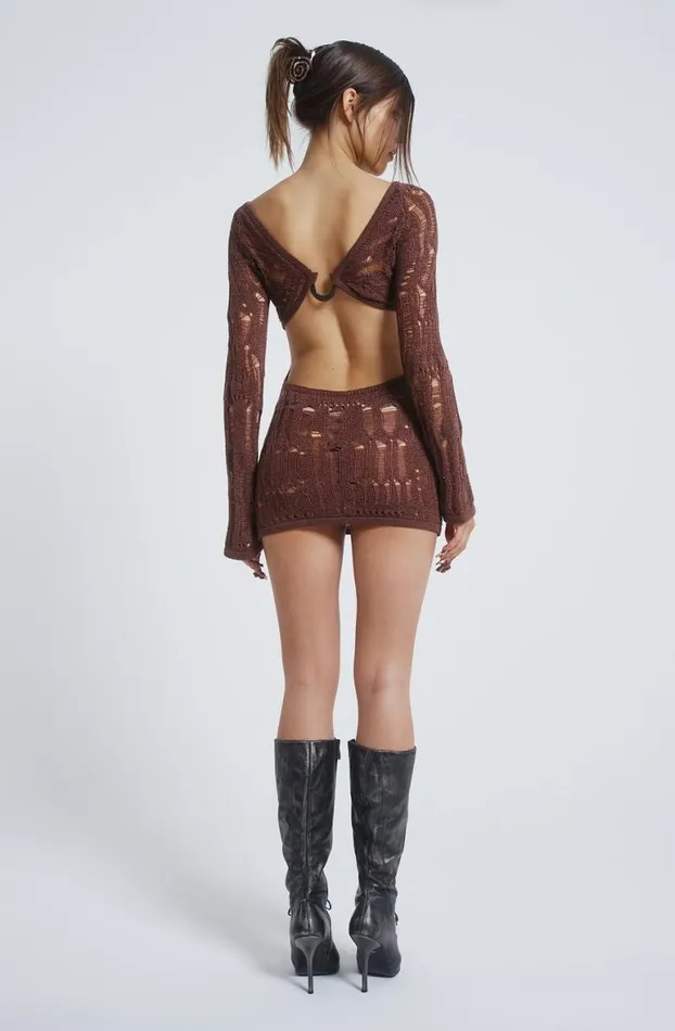 Knitwear Women Jaded London Saddle Up 2way Knitted Mini Dress