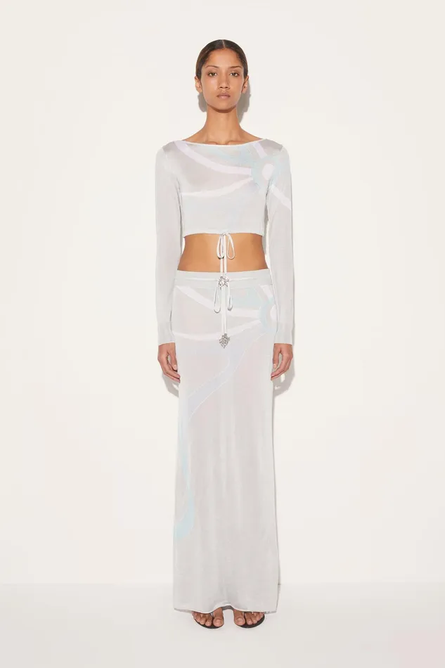 Knitwear Women PUCCI MarmoJacquard Crop Top