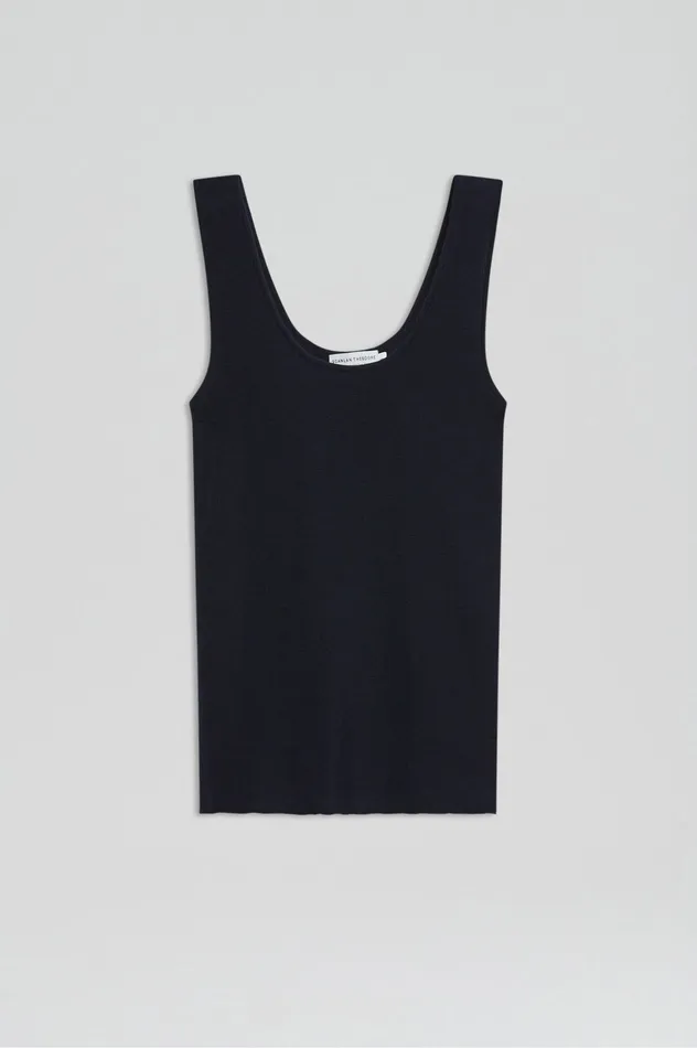 Knitwear Women Scanlan Theodore BABYWOOL SINGLET NAVY ALL