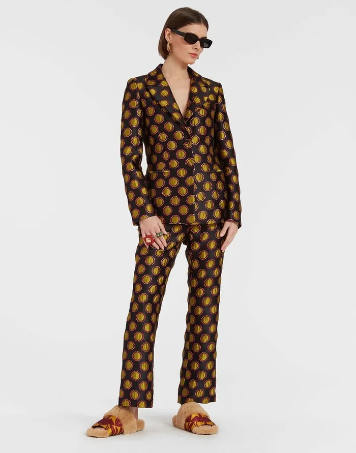 La Doublej 247 Jacket Winter Sun Black In Jacquard Women Outerwear