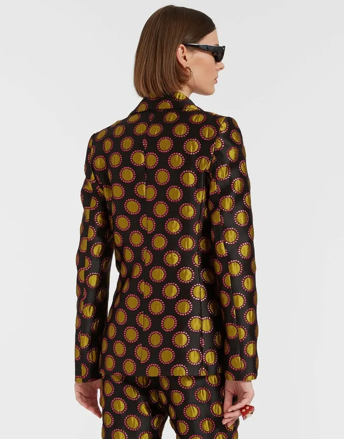 La Doublej 247 Jacket Winter Sun Black In Jacquard Women Outerwear
