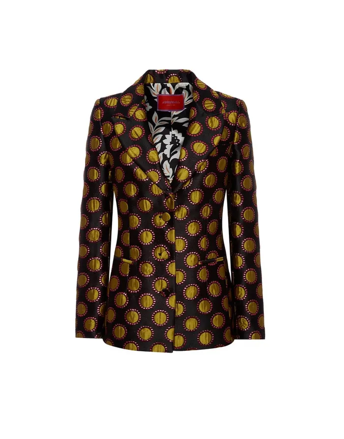 La Doublej 247 Jacket Winter Sun Black In Jacquard Women Outerwear