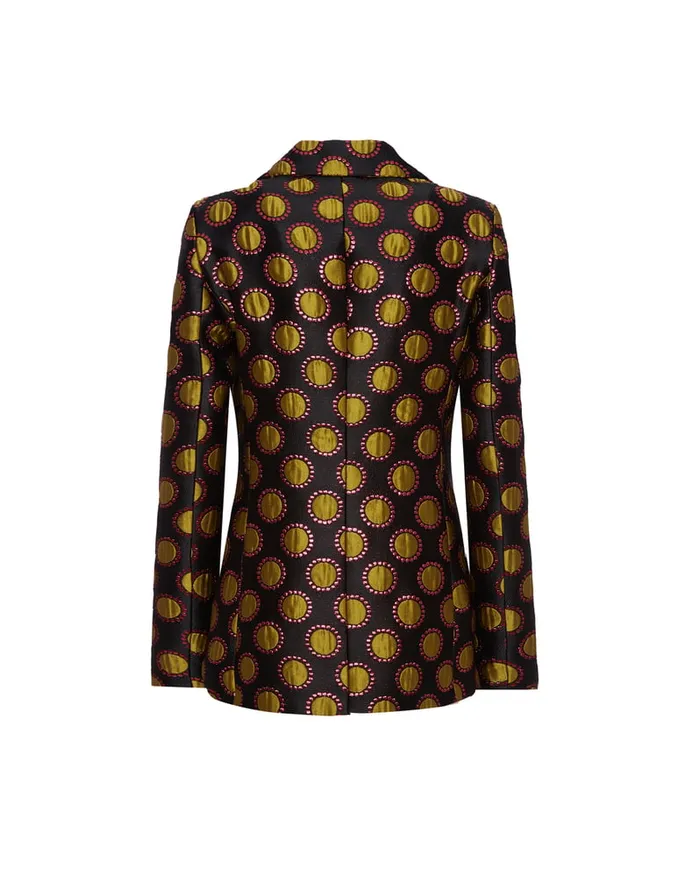 La Doublej 247 Jacket Winter Sun Black In Jacquard Women Outerwear
