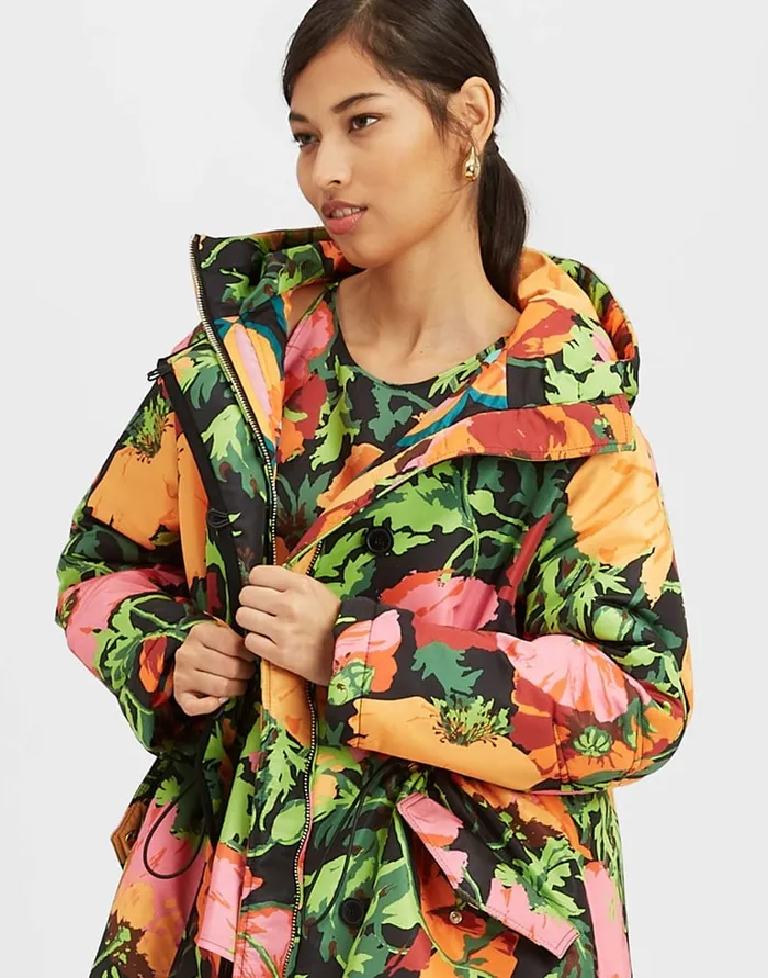 La Doublej After Party Parka Wonderland Black In Faille Women Outerwear