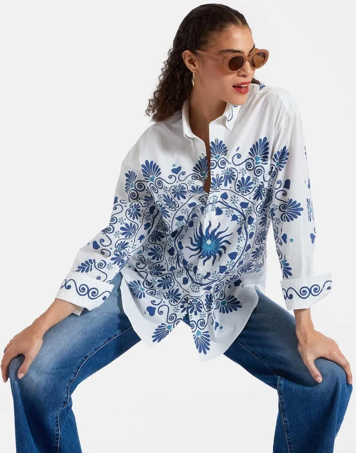 La Doublej Better Than Your Boyfriend039s Shirt Olympus Place Cream In Cotton Poplin Women Shirts and Tops