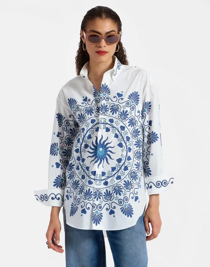 La Doublej Better Than Your Boyfriend039s Shirt Olympus Place Cream In Cotton Poplin Women Shirts and Tops
