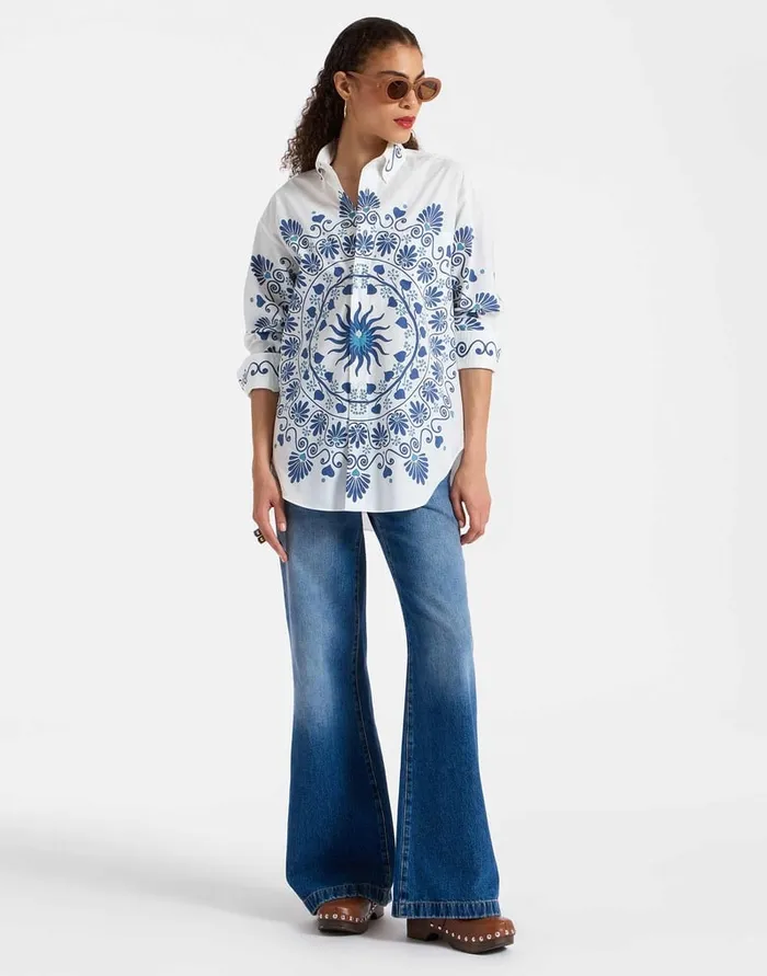 La Doublej Better Than Your Boyfriend039s Shirt Olympus Place Cream In Cotton Poplin Women Shirts and Tops