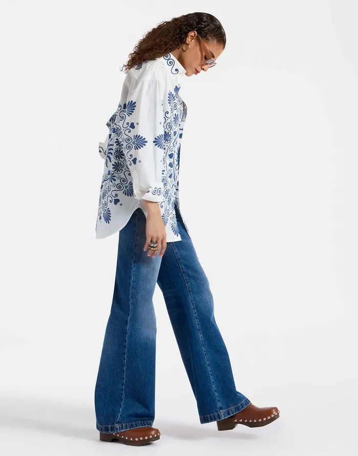La Doublej Better Than Your Boyfriend039s Shirt Olympus Place Cream In Cotton Poplin Women Shirts and Tops