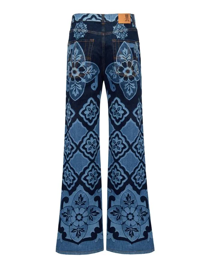 La Doublej Better Than Your Boyfriend Jeans Partenope Navy In Denim Women Shorts and Pants