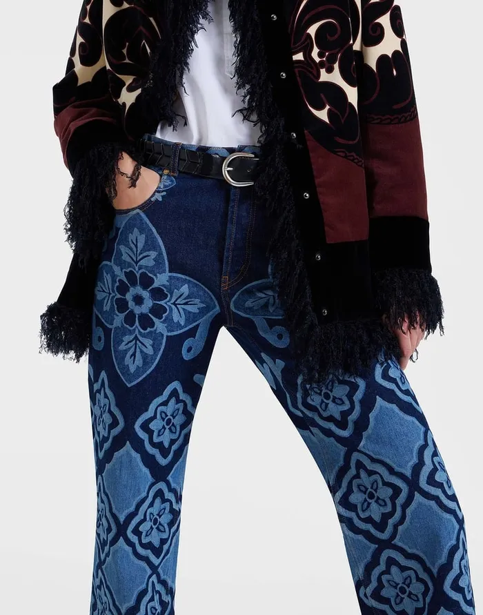 La Doublej Better Than Your Boyfriend Jeans Partenope Navy In Denim Women Shorts and Pants