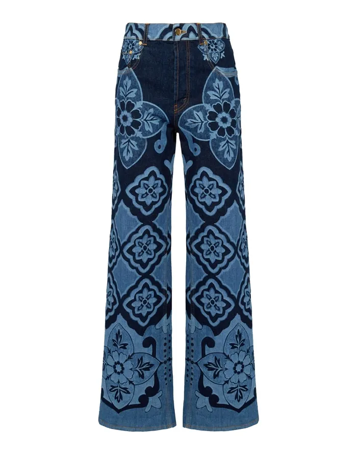 La Doublej Better Than Your Boyfriend Jeans Partenope Navy In Denim Women Shorts and Pants