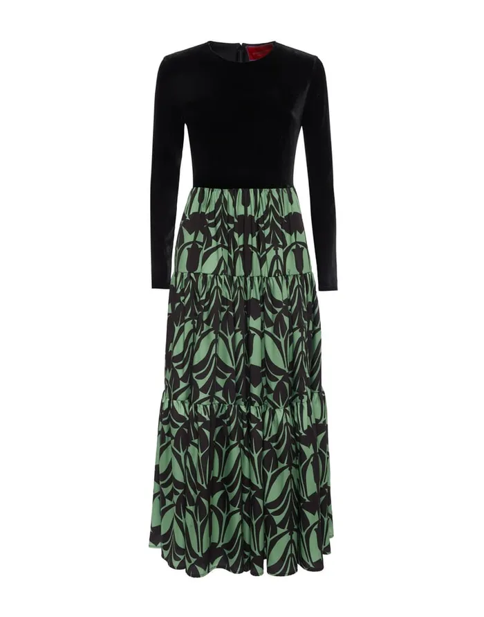 La Doublej Big Dress Papyrus Green In Twill Women Dresses