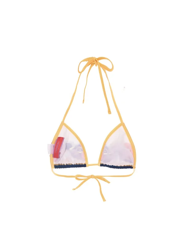 La Doublej Bikini Top Taormina Place Ivory In Lycra Women Swimwear
