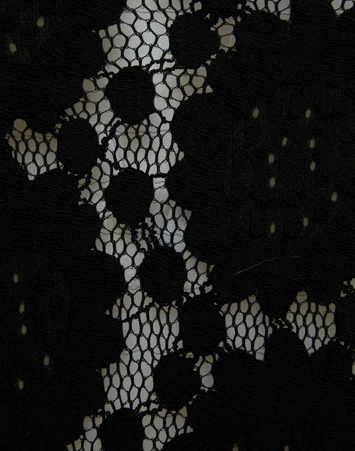 La Doublej Clingy Top Solid Black In Stretch Lace Women Shirts and Tops