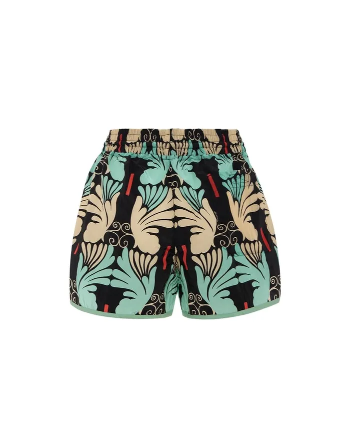 La Doublej Court Shorts Ali Yellow In Nylon Women Loungewear