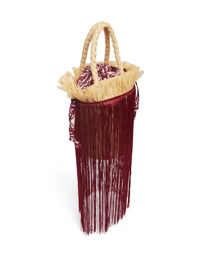 La Doublej Feria Bag Fans Purple In Twill Women Bags and Pochettes