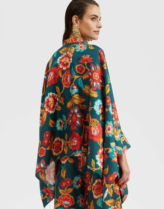La Doublej Foulard Shirt Hottie Emerald In Silk Twill Women Shirts and Tops