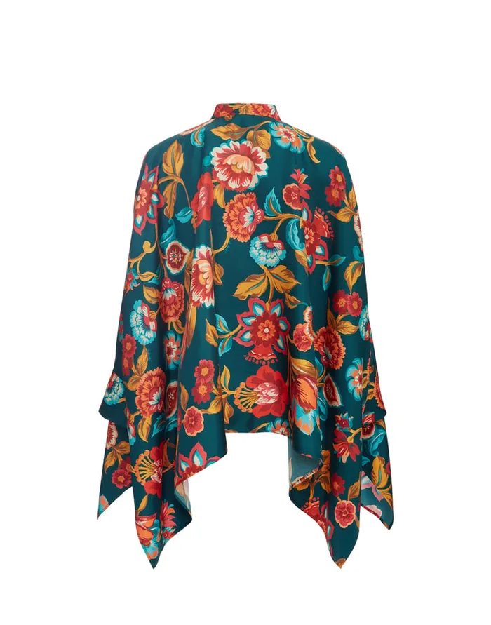 La Doublej Foulard Shirt Hottie Emerald In Silk Twill Women Shirts and Tops