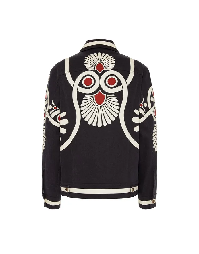 La Doublej Jj Jean Jacket Medallion Place Black In Denim Women Outerwear