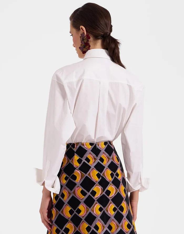 La Doublej Lacey Better Than Your Boyfriend039s Shirt Solid Ivory In Sangallo Women Shirts and Tops