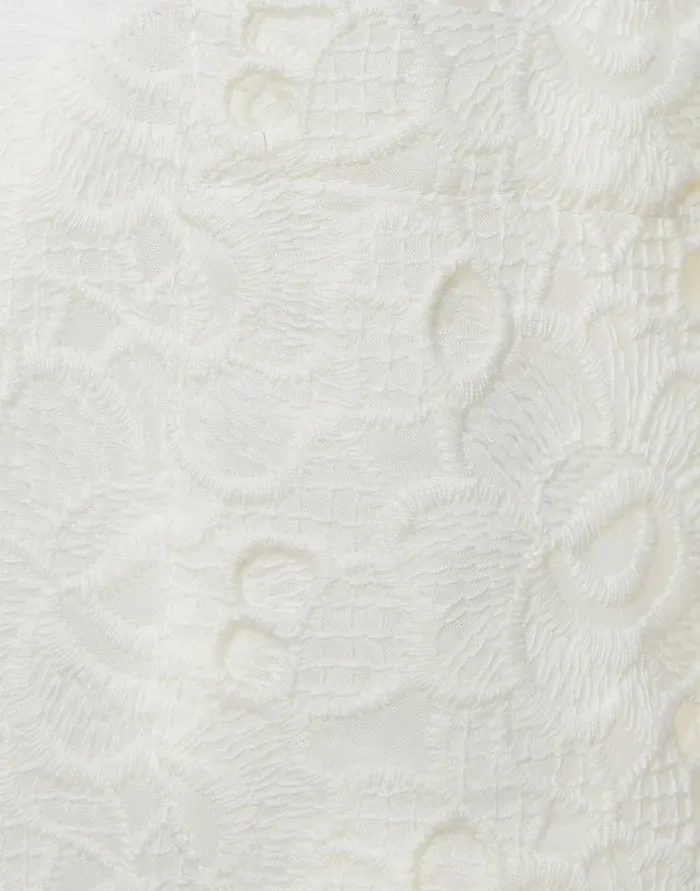 La Doublej Lacey Better Than Your Boyfriend039s Shirt Solid Ivory In Sangallo Women Shirts and Tops