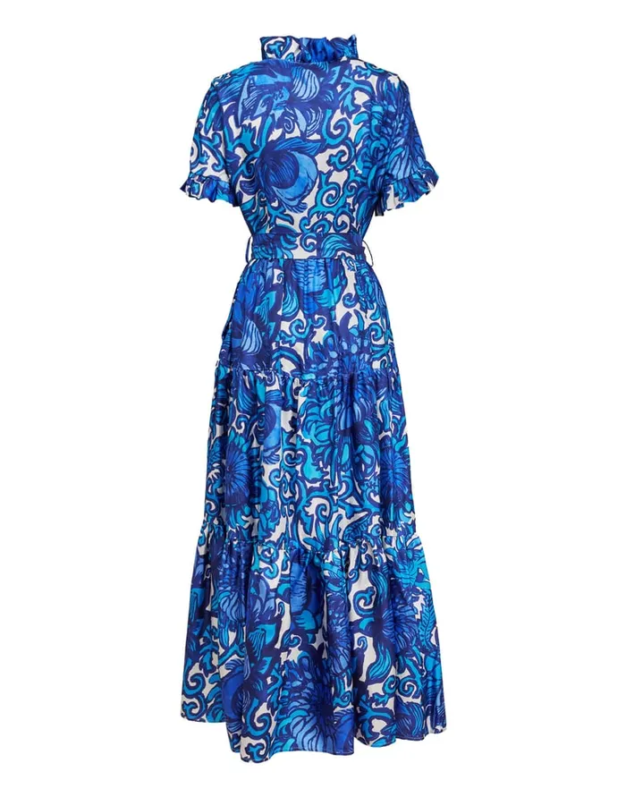 La Doublej Long And Sassy Dress Anemone In Twill Silk Women Dresses