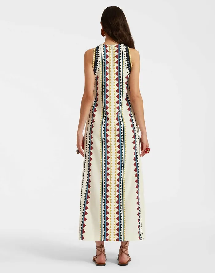La Doublej Racer Dress Doric Place Cream In Envers Satin Women Dresses