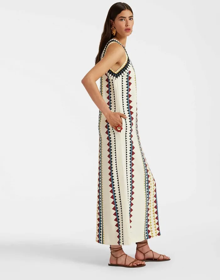 La Doublej Racer Dress Doric Place Cream In Envers Satin Women Dresses